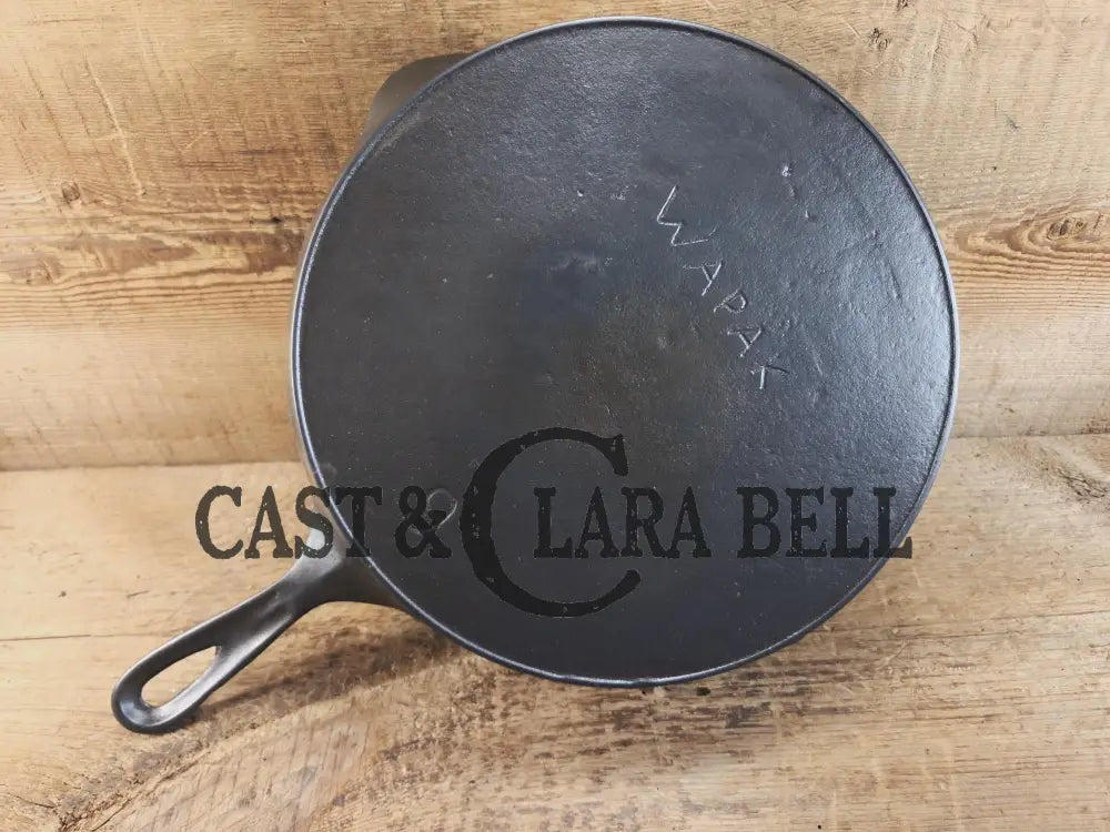 Wapak #9 with ’Ghost Mark Erie’ Cast Iron Skillet Fully restored and seasoned ready to use! Skillet