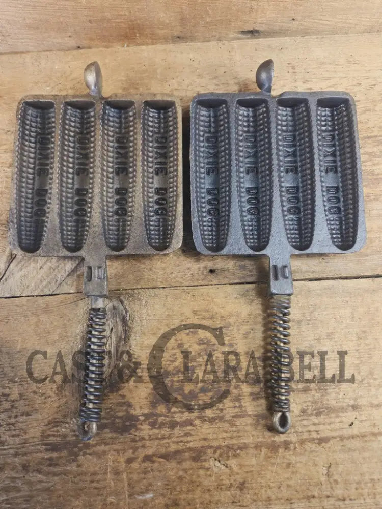 What a COOL novelty! Rare Dixie Mfg and Co. Dixie Dog cornbread waffle iron! Waffle Iron