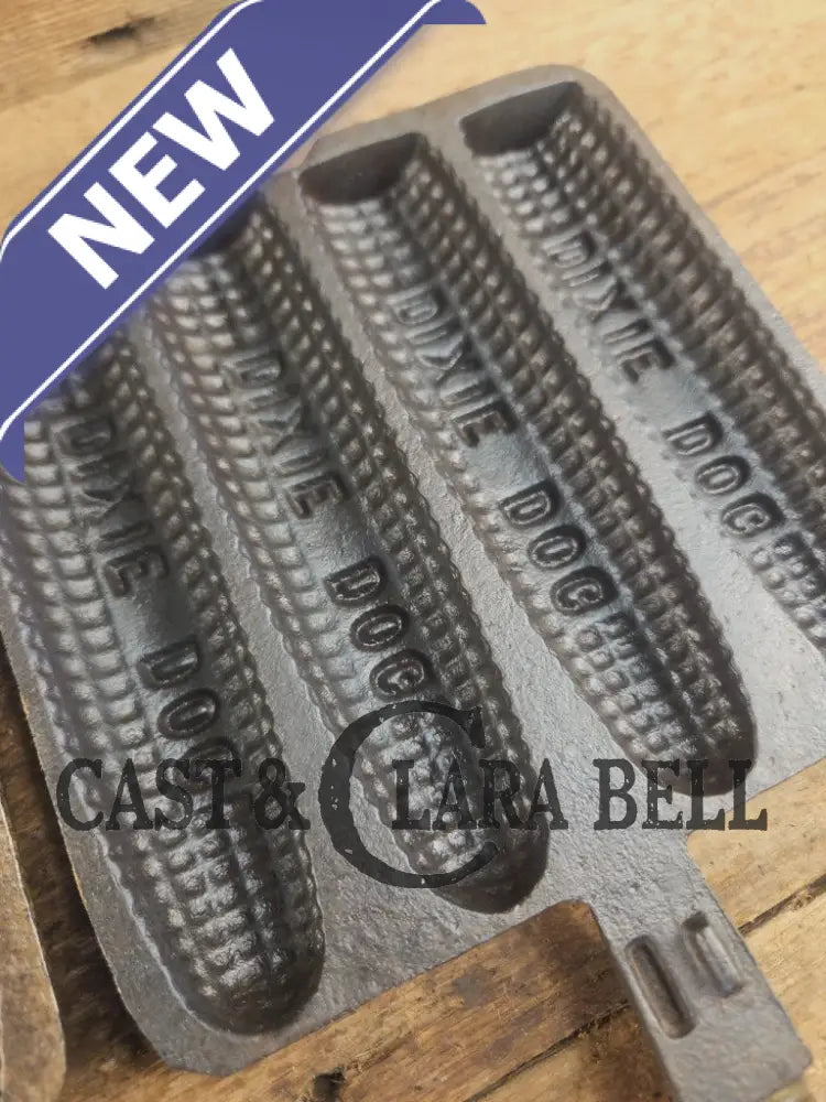 What a COOL novelty! Rare Dixie Mfg and Co. Dixie Dog cornbread waffle iron! Waffle Iron