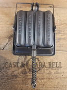 What a COOL novelty! Rare Dixie Mfg and Co. Dixie Dog cornbread waffle iron! Waffle Iron