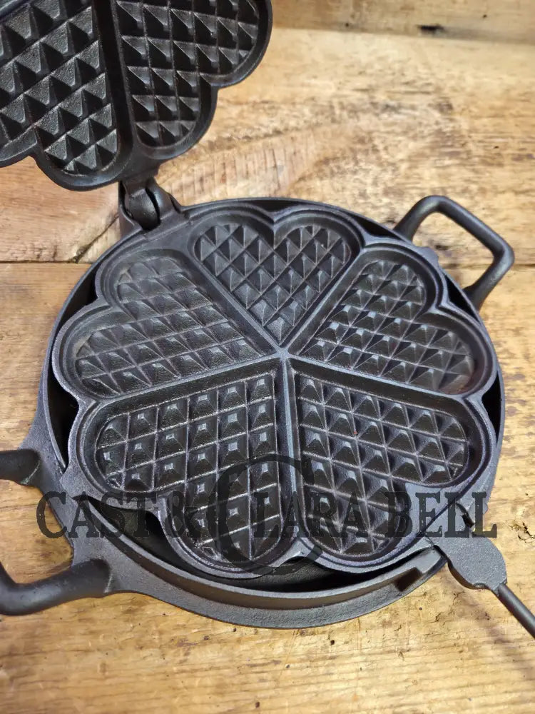 What a gift! Unique for cast iron or waffle enthusiasts! Voss Cast heart shaped waffle iron. Awesome daily user and