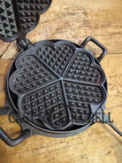 What a gift! Unique for cast iron or waffle enthusiasts! Voss Cast heart shaped waffle iron. Awesome daily user and