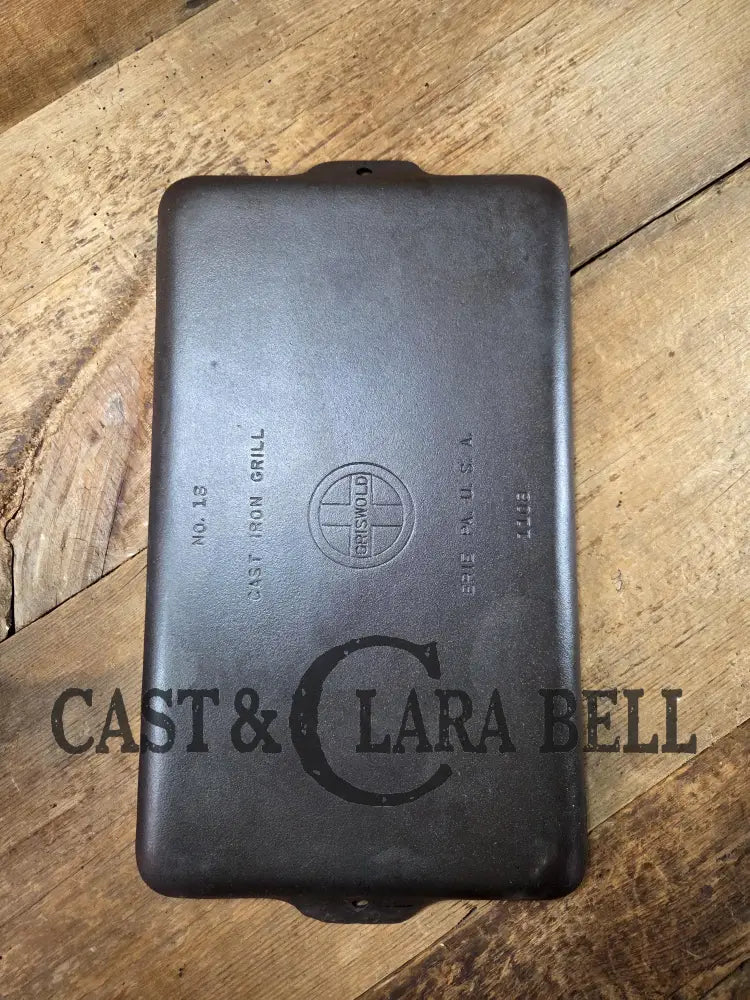 Whoa!! THE hard to find Griswold ’Cookie Sheet’ Grill Pan. P/n 1103. Also known as the Griswold Cast Iron Grill. Griddle