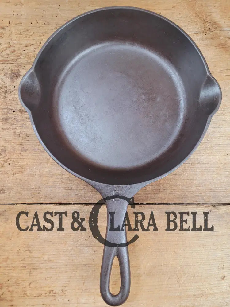 Whoa Very Hard To Find! 1920’S Griswold #5 Cast Iron Skillet With Large Block Logo Heat Ring Full