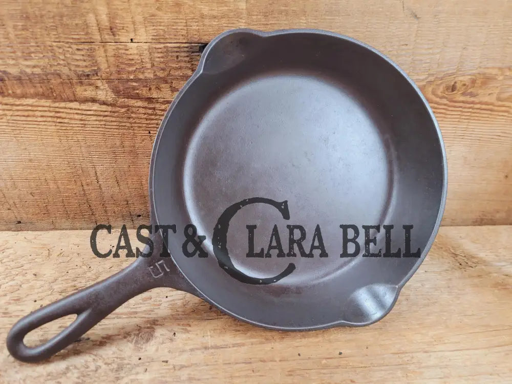 Whoa Very Hard To Find! 1920’S Griswold #5 Cast Iron Skillet With Large Block Logo Heat Ring Full