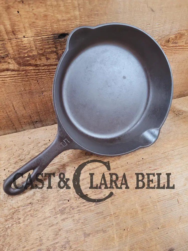 Whoa Very Hard To Find! 1920’S Griswold #5 Cast Iron Skillet With Large Block Logo Heat Ring Full