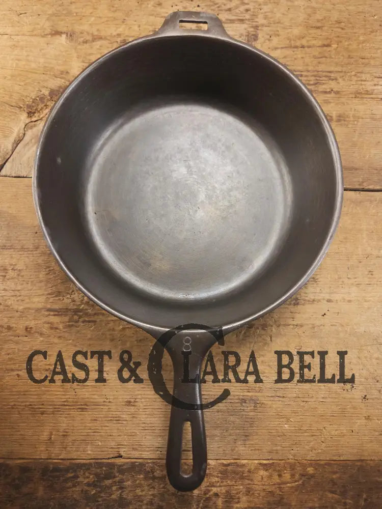 Workhorse Fryer! 1940’s Wagner #8 Cast Iron DEEP Skillet 10 1/2 inch Skillet with helper tab. Chicken Fryer SC24 Skillet