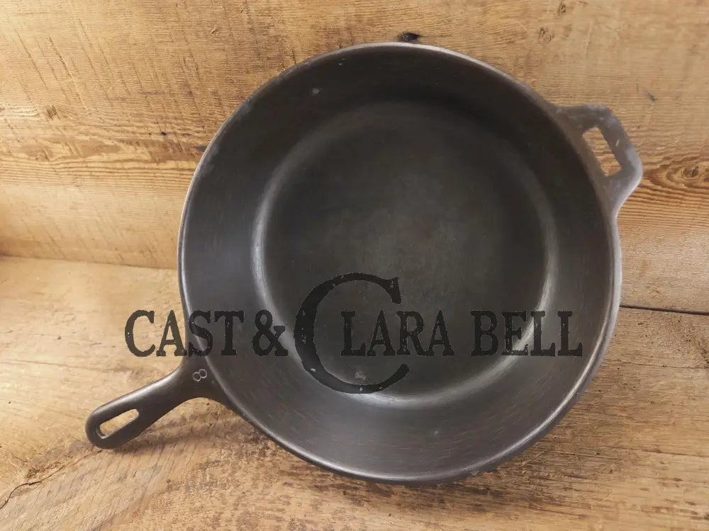 Workhorse Fryer! 1940’s Wagner #8 Cast Iron DEEP Skillet 10 1/2 inch Skillet with helper tab. Chicken Fryer SC24 Skillet