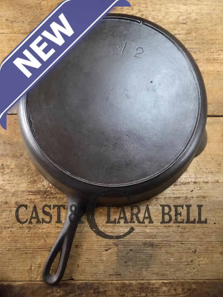 Wow. 1910-20’s era Lodge #12 Cast Iron Skillet with Single Notch Heat Ring. HUGE and perfect for large batch cooking