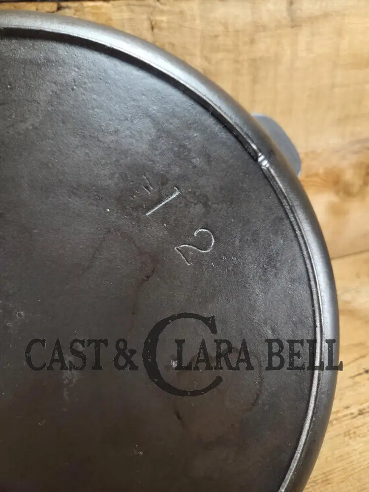 Wow. 1910-20’s era Lodge #12 Cast Iron Skillet with Single Notch Heat Ring. HUGE and perfect for large batch cooking
