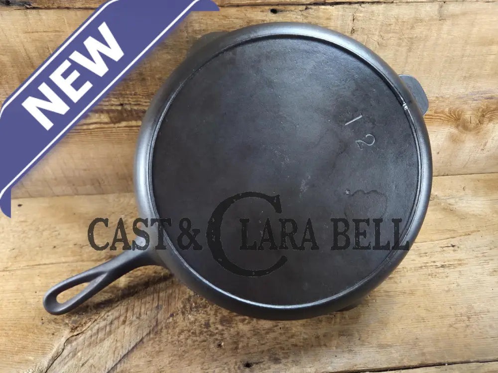 Wow. 1910-20’s era Lodge #12 Cast Iron Skillet with Single Notch Heat Ring. HUGE and perfect for large batch cooking