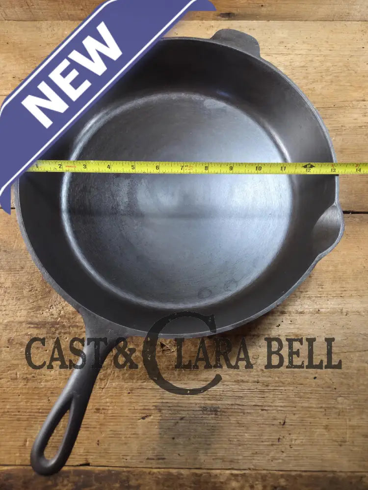 Wow. 1910-20’s era Lodge #12 Cast Iron Skillet with Single Notch Heat Ring. HUGE and perfect for large batch cooking