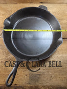 Wow. 1910-20’s era Lodge #12 Cast Iron Skillet with Single Notch Heat Ring. HUGE and perfect for large batch cooking