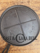 Wow 1910’s era Erie (Griswold) #8 Round Griddle 738 B. Bracing design and FULL Erie PA USA Griddle