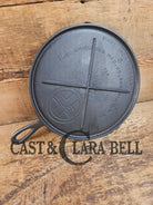 Wow 1910’s era Erie (Griswold) #8 Round Griddle 738 B. Bracing design and FULL Erie PA USA Griddle