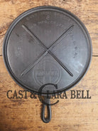 Wow 1910’s era Erie (Griswold) #8 Round Griddle 738 B. Bracing design and FULL Erie PA USA Griddle