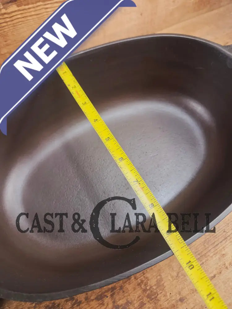 WOW WOW!!! 1920’s Griswold #5 Large Block Logo Oval Roaster. P/N 645 Bottom 645 Lid. Beautiful! Dutch Ovens Trivets &