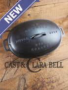 WOW WOW!!! 1920’s Griswold #5 Large Block Logo Oval Roaster. P/N 645 Bottom 645 Lid. Beautiful! Dutch Ovens Trivets &