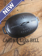 WOW WOW!!! 1920’s Griswold #5 Large Block Logo Oval Roaster. P/N 645 Bottom 645 Lid. Beautiful! Dutch Ovens Trivets &