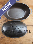 WOW WOW!!! 1920’s Griswold #5 Large Block Logo Oval Roaster. P/N 645 Bottom 645 Lid. Beautiful! Dutch Ovens Trivets &