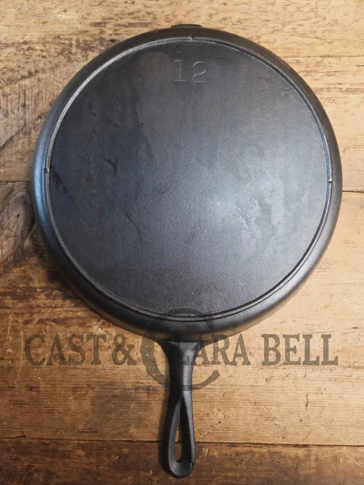 Wow. 1930-40’s era Lodge #12 Cast Iron Skillet with Three Notch Heat Ring. HUGE and perfect for large batch cooking