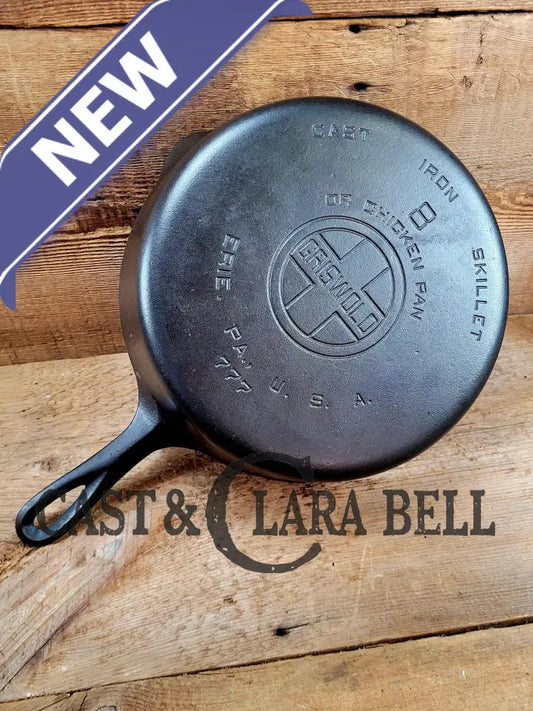 Wow! 1930’S Griswold No. 8 Cast Iron ’Deep Skillet’ With Large Block Logo 777. Great Utility Piece!