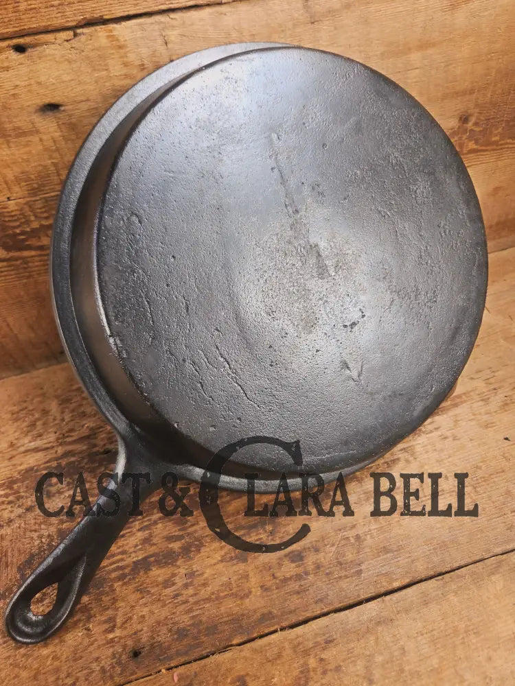 WOW! Authentic Philo Penfield Stewart Mid 1800’s elegant HUGE raised P.P.S. #11 skillet. This is a tough one to find!