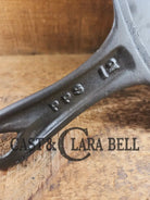 WOW! Authentic rare Philo Penfield Stewart Mid 1800’s elegant HUGE raised P.P.S. #12 skillet. This is a tough one to