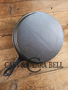 WOW! Authentic rare Philo Penfield Stewart Mid 1800’s elegant HUGE raised P.P.S. #12 skillet. This is a tough one to