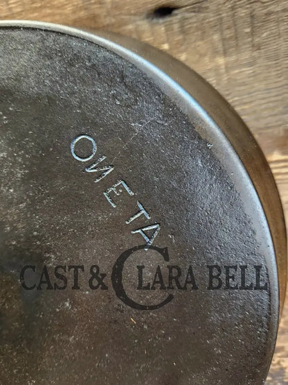 Wow! Backwards ’N’ Early 1900’S Wapak Made Oneta #9 Cast Iron Skillet! Skillet