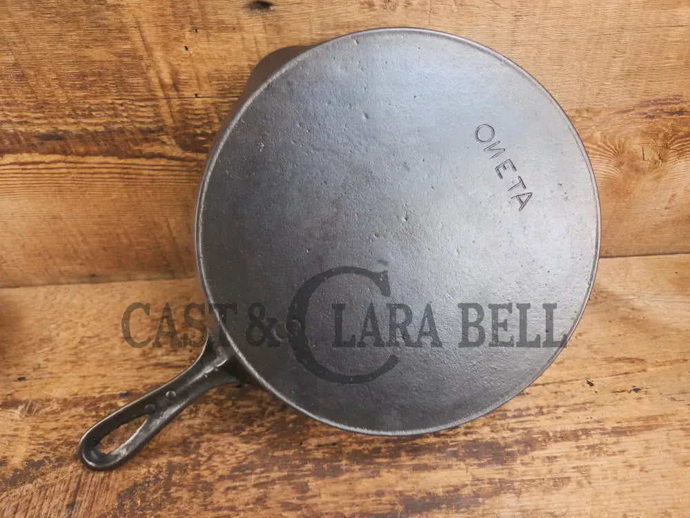 WOW! Backwards ’N’ Early 1900’s Wapak made Oneta #9 Cast Iron Skillet! Skillet