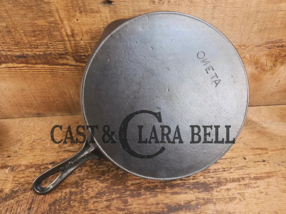 WOW! Backwards ’N’ Early 1900’s Wapak made Oneta #9 Cast Iron Skillet! Skillet