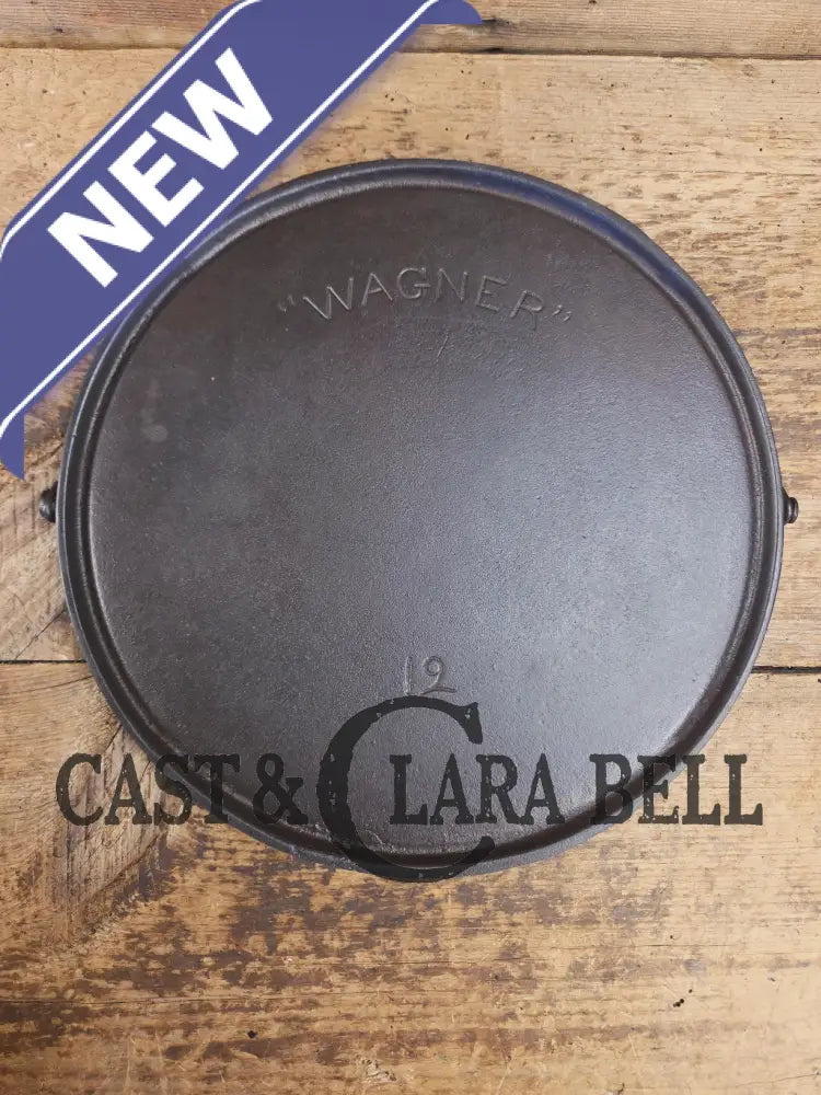 WOW! Beautiful hard to find FIRST series Wagner Block logo #12 Round Griddle with Bail. Great for pizzas pancakes or