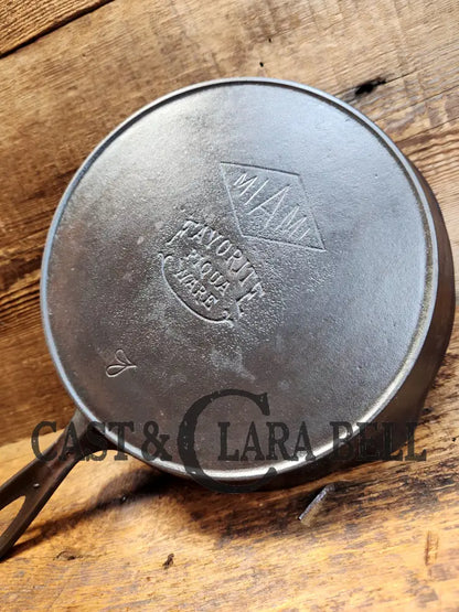 Wow! Beautiful Piece! 1920’S Dual Logo Favorite Piqua / Miami #7 Cast Iron Skillet With Heat Ring.