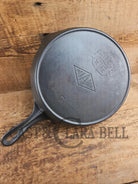 Wow! Beautiful piece! 1920’s dual logo Favorite Piqua / Miami #7 cast iron Skillet with Heat Ring Skillet