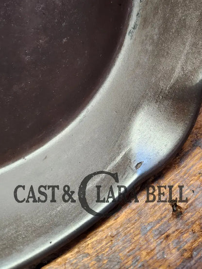 Wow. Early 1900’S Htf Wagner #7 Skillet With Heat Ring And Straight Logo.