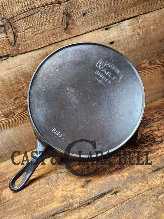 Wow! Early 1900’S Wagner Ware #9 Cast Iron Skillet With Heat Ring 1059 Hr