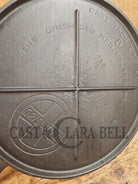 Wow 1910’s era Erie (Griswold) #8 Round Griddle 738 B. Bracing design and FULL Erie PA USA Griddle