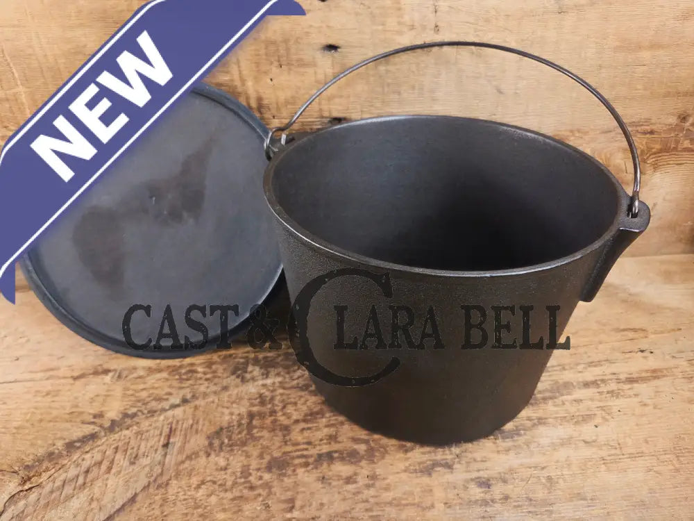 WOW! Gorgeous Birmingham S&R #7 Cast Iron flat Dutch Oven kettle with matching lid! Dutch Ovens Trivets & Kettles