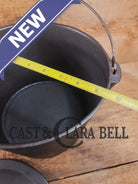 WOW! Gorgeous Birmingham S&R #7 Cast Iron flat Dutch Oven kettle with matching lid! Dutch Ovens Trivets & Kettles