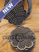 WOW! Gorgeous Fully Restored 1910’s ERA Griswold made Alfred Andresen & Co. #8 Waffle Iron Heart Shaped Design. Waffle