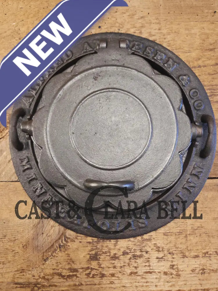 WOW! Gorgeous Fully Restored 1910’s ERA Griswold made Alfred Andresen & Co. #8 Waffle Iron Heart Shaped Design. Waffle