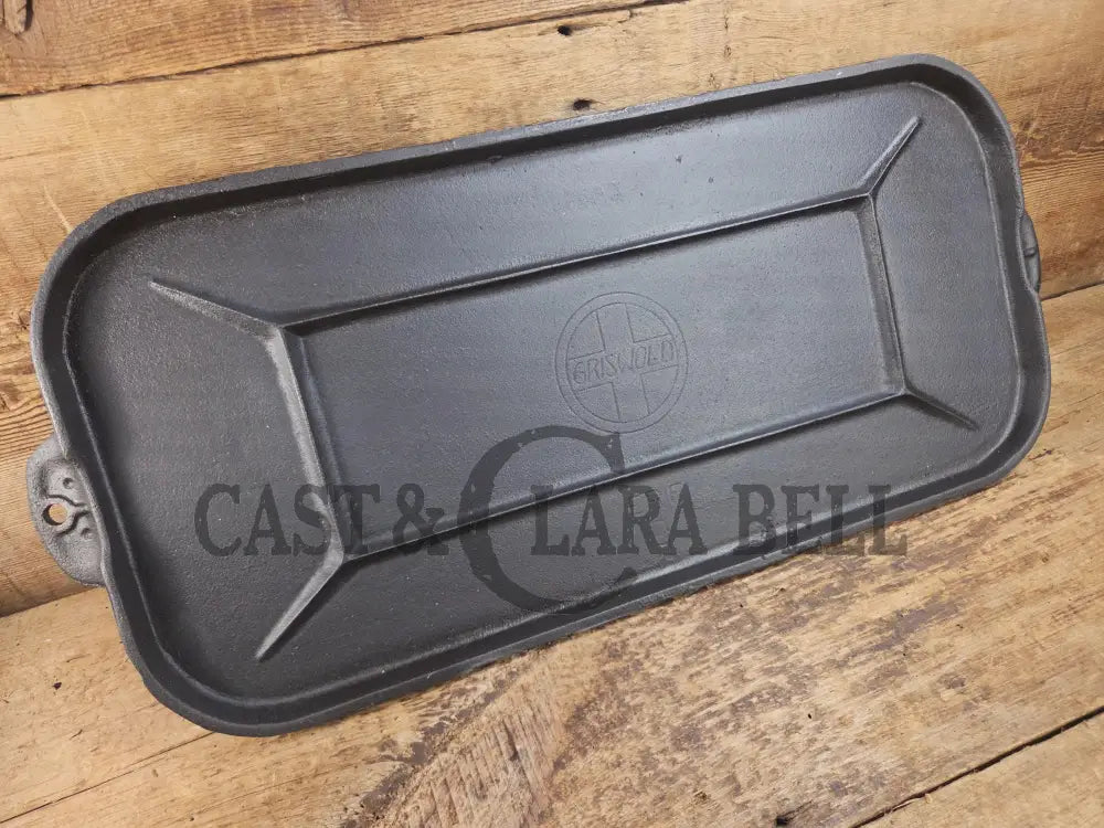 WOW! Griswold #9 Long Griddle (21’’ × 10’’) with Slant Logo and ’ERIE’ markings. GREAT for every day griddle on all