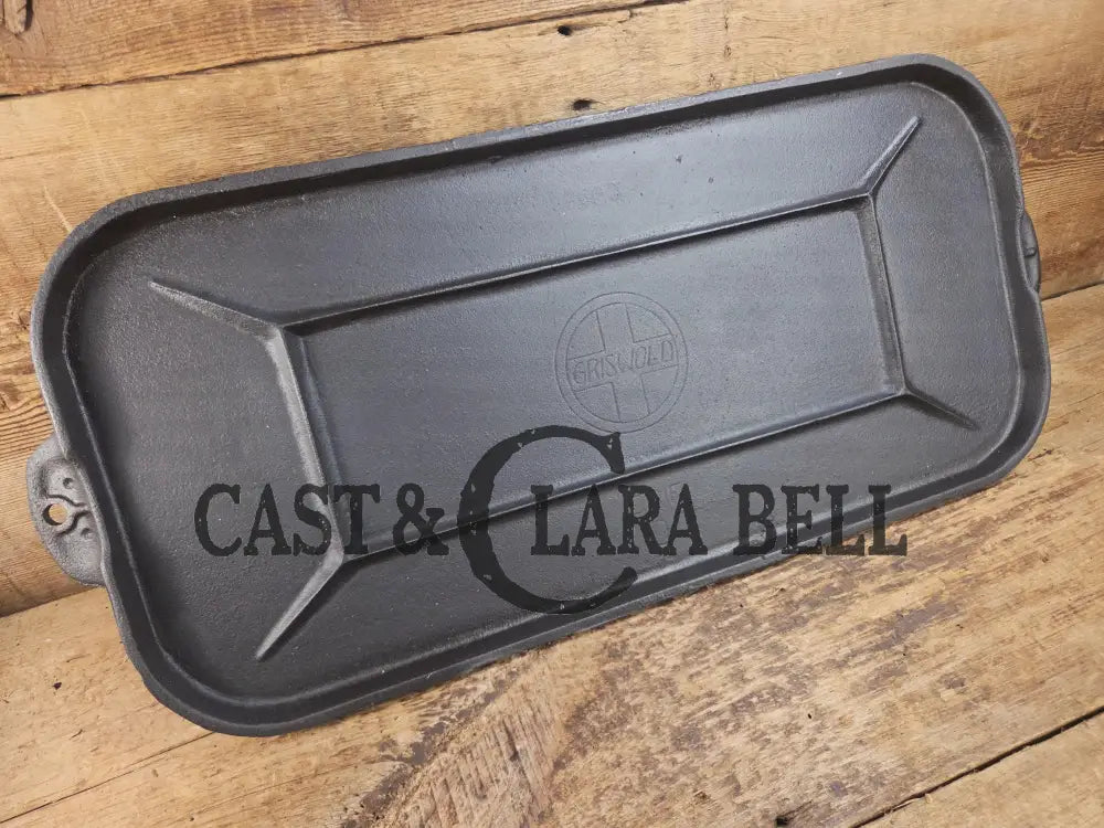 WOW! Griswold #9 Long Griddle (21’’ × 10’’) with Slant Logo and ’ERIE’ markings. GREAT for every day griddle on all