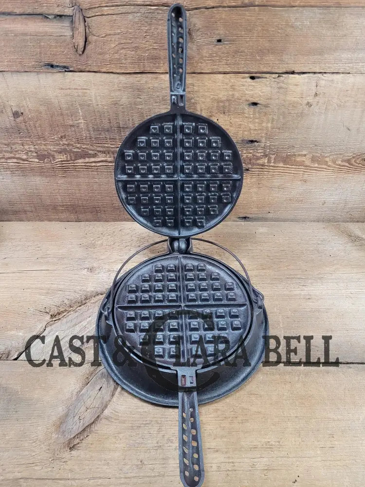 Wow! Hard To Find 1910’S Era Lodge #8 Arc Logo Waffle Iron Raised ’8’’ On Base. Matches