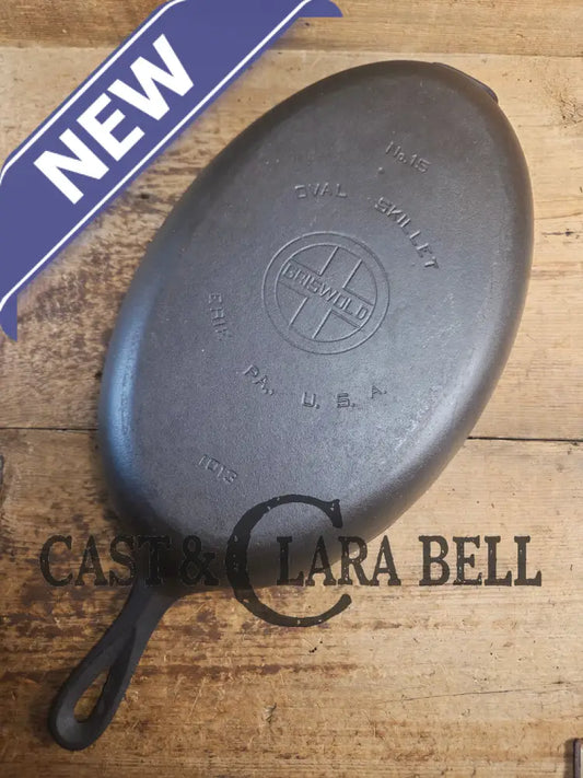 Wow! Hard to Find 1920’s Griswold #15 Oval Fish Skillet. Collector grade #1013 Skillet