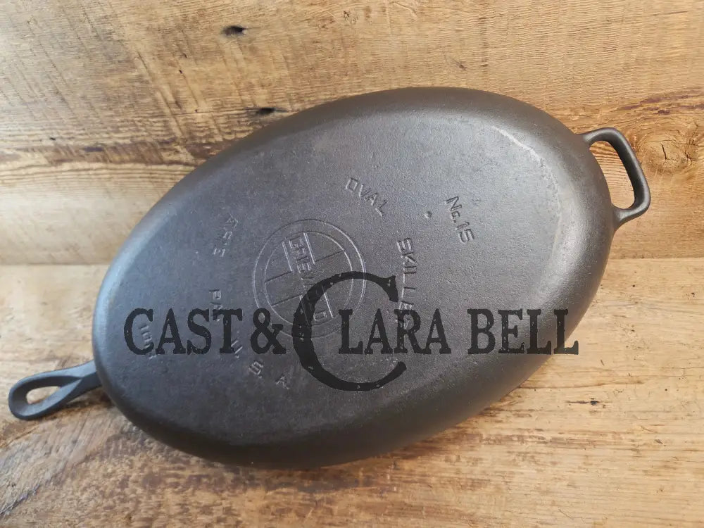 Wow! Hard to Find 1920’s Griswold #15 Oval Fish Skillet. Collector grade #1013 Skillet