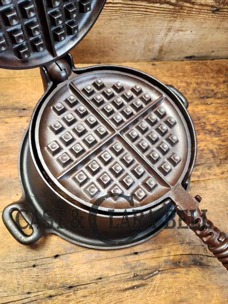 Wow! Hard To Find 1940’S Era Best Made (Sears & Roebuck) Griswold #8 Waffle Iron. Matching Tall