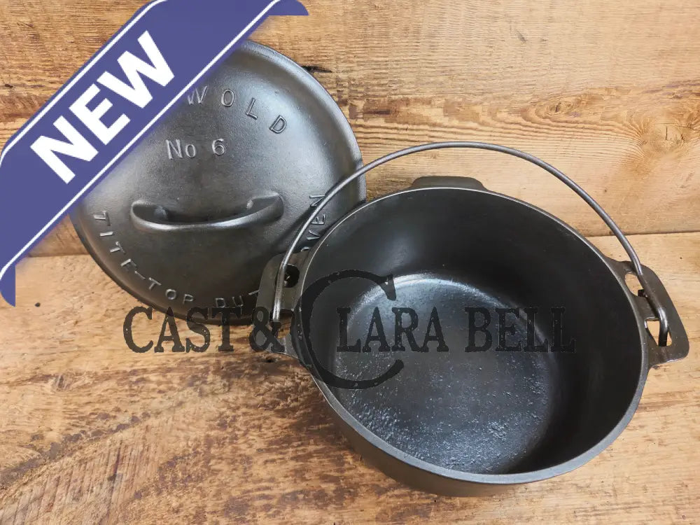 WOW Hard to Find and the cutest Dutch oven EVER. 1920’s Griswold #6 Tite-Top Cast Iron Dutch Oven Fully marked Lid