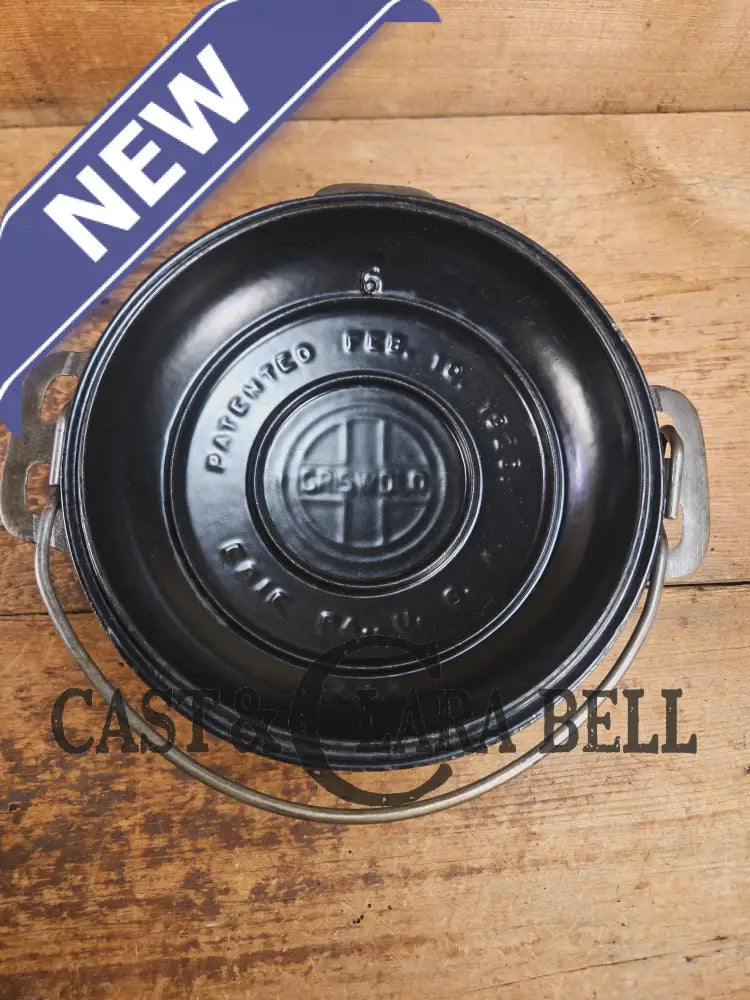 WOW Hard to Find and the cutest Dutch oven EVER. 1920’s Griswold #6 Tite-Top Cast Iron Dutch Oven High Dome Lid with EZ